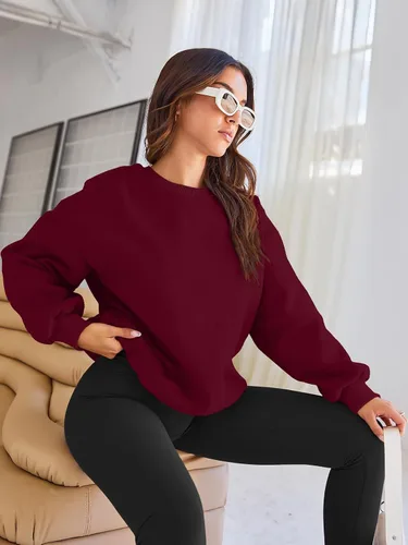 Miniatura 7 de EFAN Sudaderas de gran tamaño con cuello redondo Y2K para mujer, sudaderas con capucha para otoño, moda 2025, ropa para adolescentes y niñas, lindo
