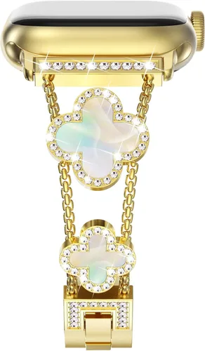 Miniatura 22 de NewWays for Apple Watch Band Series 11 10 46mm 42mm Series 9/8/7 41mm 45mm Series 6/5/4 40mm 44mm Series 3 42mm 38mm Women, Sparkling Bling Diamonds