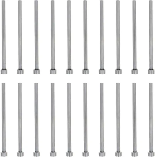 Miniatura 8 de Auniwaig 0.059 in de diámetro punta redonda de acero recto eyector Pin Punch 3.937 in largo gris plateado 20pcs