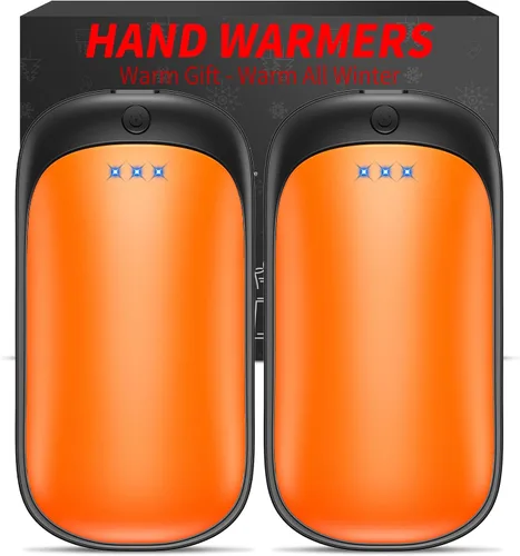 Miniatura 11 de Paquete de 2 calentadores de manos recargables, calentadores de manos eléctricos portátiles reutilizables, calentadores de manos USB 2 en 1, regalos
