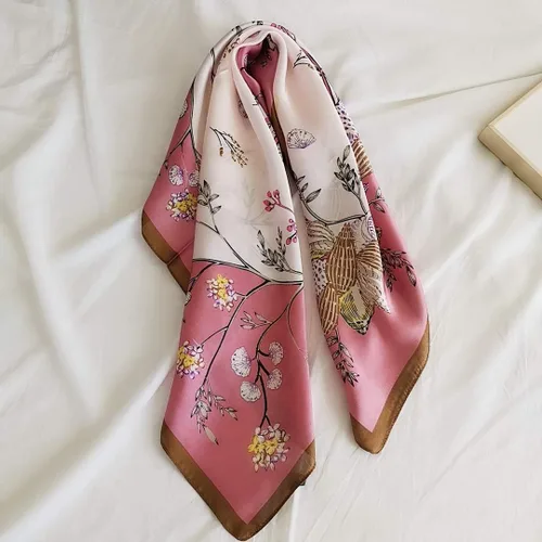 Miniatura 104 de FONYVE - Pañuelo de satén sedoso de tamaño mediano para mujer, cuadrado, 27.5 x 27.5 pulgadas