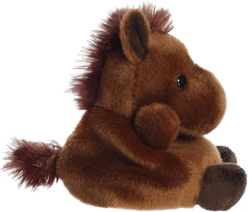 Miniatura 4 de Aurora® Adorable animal de peluche Palm Pals™ Truffle Brown Horse™, divertido peluche coleccionable para niños y adultos, perfecto para decorar