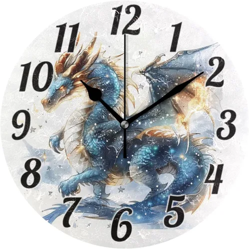 Miniatura 38 de Reloj de pared con mariposas moradas, silencioso, funciona con pilas, floral, sin tictac, decorativo, reloj analógico de cuarzo redondo de 9.5 A01
