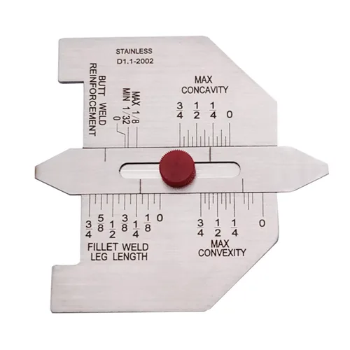Miniatura 7 de Juego de medidor de soldadura incluye calibre tipo leva y calibre de soldadura de filete y calibre de comprobación de porosidad y calados y calibre