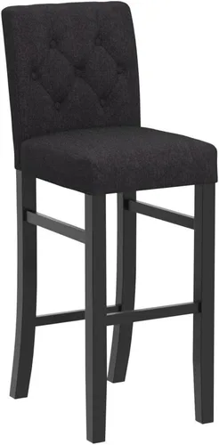 Miniatura 5 de Juego de 4 taburetes de bar de 30 pulgadas de altura de mostrador con respaldo de tela, sillas de bar modernas con altura de asiento, taburetes