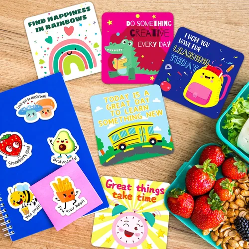 Miniatura 6 de zheyistep 160 notas motivacionales para el almuerzo para niños, lindas tarjetas inspiradoras para niños, niñas, adolescentes de mamá, divertidas