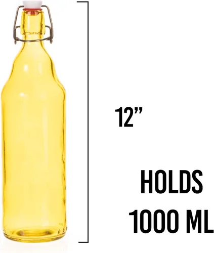 Miniatura 2 de Cocktailor Botellas de cerveza Grolsch de vidrio (paquete de 12, 33.8 onzas/33.8 fl oz) con cierre hermético con tapa abatible/tapones abatibles