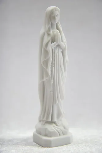 Miniatura 2 de Vittoria Collection Figura de escultura de Nuestra Señora de Lourdes Virgen María Bendita Madre de 6 pulgadas, hecha en Italia, color blanco
