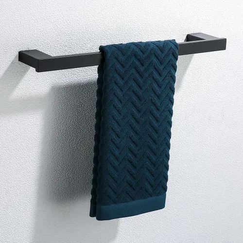 Miniatura 22 de RANDOM Toallero de mano moderno de 12 pulgadas negro mate montado en la pared SUS304 de acero inoxidable para cocina, accesorios de baño