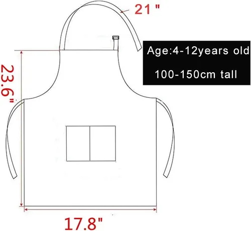 Miniatura 5 de Toal - 16 delantales negros para chef, delantales de chef ajustables con 2 bolsillos para niñas y niños, para pintar, cocinar, hornear