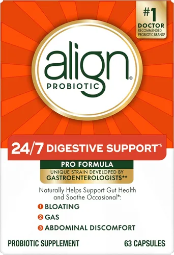Miniatura 9 de Align Probióticos, fórmula profesional, probióticos para mujeres y hombres, probióticos para la salud digestiva, cápsulas probióticas para hombres