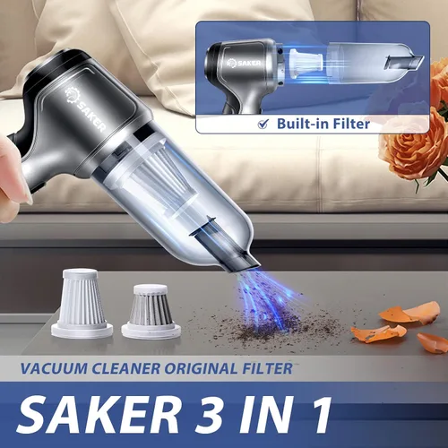Miniatura 2 de Saker Juego de filtros originales para aspiradora de automóvil, 3 filtros HEPA y 1 filtro de acero, adaptado a las aspiradoras de mano de la serie