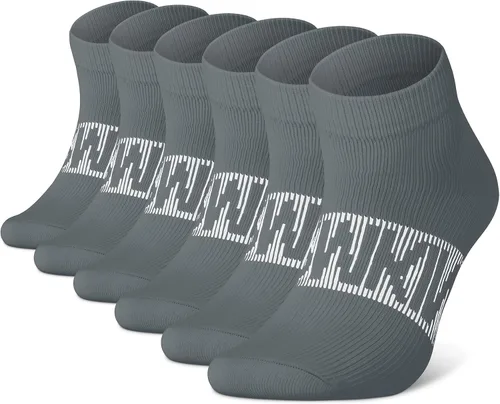 CHARMKING Calcetines de compresión para mujeres y hombres, 6 pares de calcetines atléticos de tobillo de 15-20 mmHg, ideales para entrenamiento