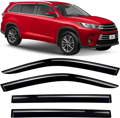 Miniatura 18 de Voron Glass - Protectores de lluvia con cinta adhesiva extra duraderos para Toyota RAV4 2013-2018, deflectores de ventana, viseras de ventilación, 6