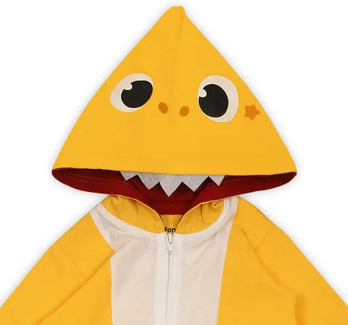Miniatura 3 de Nickelodeon Baby Shark - Mameluco de manga larga con capucha y cremallera para niños pequeños