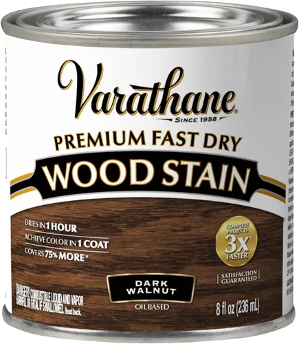 Varathane Tinte de madera de secado rápido premium, media pinta, nogal oscuro