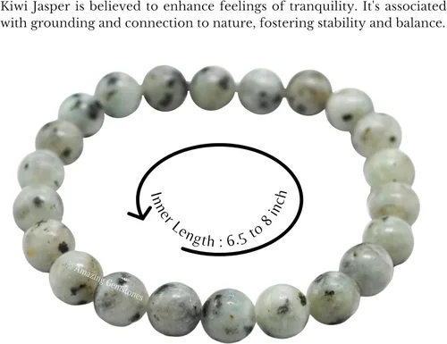 Miniatura 807 de Amazing Gemstone Pulsera de cristal para mujeres y hombres, pulsera de cristal curativo de protección, pulsera elástica con cuentas de piedras