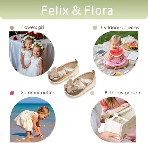 Miniatura 149 de Felix & Flora Zapatos de bebé de suela suave - Zapatos de bebé para caminar, mocasines, suela de goma, zapatos de cuna