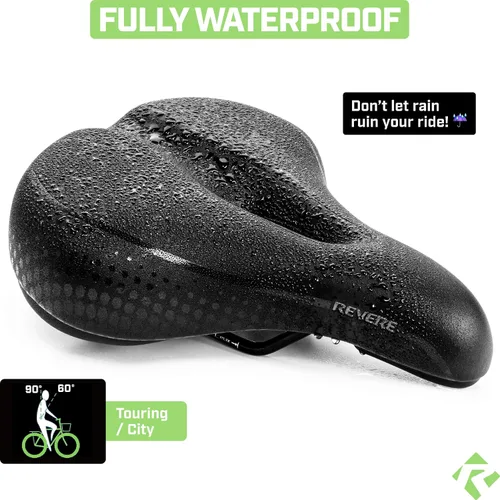 Miniatura 8 de Revere Comfort - Asiento de bicicleta con doble amortiguador, antivibración, suspensión de gel, asiento de bicicleta para hombres y mujeres