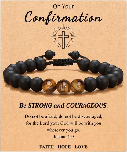 Miniatura 7 de Pulsera de Hombre UNGENT THEM de Piedra Natural, Regalo de Graduación, Cumpleaños, Navidad, San Valentín para Adolescentes, Hijo, Papá, Hermano