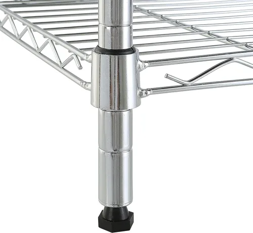 Miniatura 6 de Amazon Basics Estantería de almacenamiento ajustable en torre de 5 estantes, cromada, 16 pulgadas de profundidad x 16 pulgadas de ancho x 54 cromado