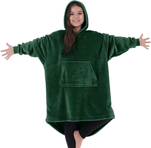 Miniatura 11 de THE COMFY Dream Jr para niños Manta portátil de forro polar de microfibra ligera con capucha y bolsillo Visto en Shark Tank Niños Sherbert