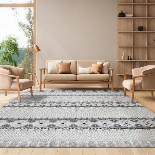 Miniatura 46 de SAFAVIEH Madison Collection - Alfombra decorativa de 2 pies 3 pulgadas x 4 pies, color carbón y gris, diseño bohemio chic, no desprende pelusa