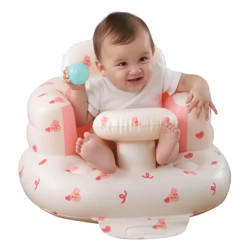 Miniatura 7 de AGITVPS Asiento de bebé inflable mejorado con bandeja para bebés de 3 a 36 meses, asiento de bumbo con bomba de aire integrada con bandeja, silla