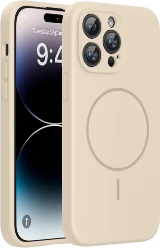 Miniatura 321 de Miracase - Funda magnética diseñada para iPhone 14 Pro Max, de silicona líquida, a prueba de golpes, con protector de pantalla y protección