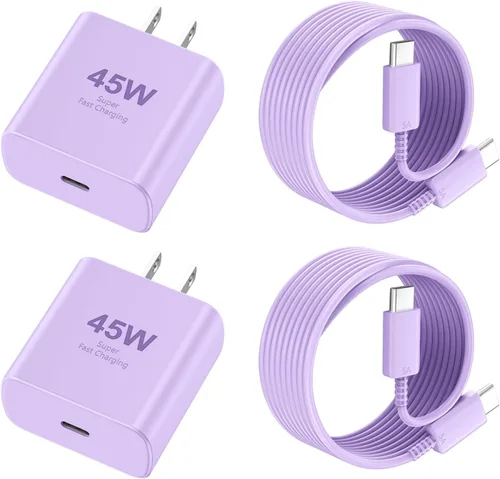Miniatura 12 de Cargador para iPhone 17 16 Pro Max de carga rápida, 45W USB C Cargador súper rápido bloque con cable de carga tipo C de 3.05m para iPhone 17 Pro