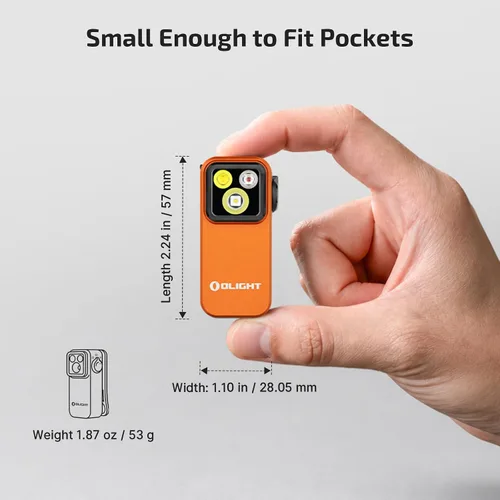 Miniatura 3 de OLIGHT Oclip Pro Linterna EDC de clip, recargable de 500 lúmenes con tres soluciones de iluminación, carga tipo C, luces magnéticas