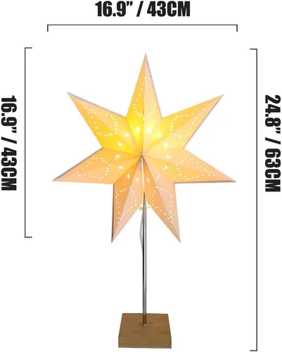 Miniatura 5 de Lámpara de mesita de noche de papel y cromado, lámpara de pie para decoración de habitación, farol, luz para mesita de noche, lámpara de escritorio