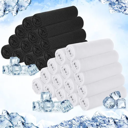 Miniatura 11 de Hosuly Paquete de 30 Toallas Refrescantes, 40"x12" Hielo Transpirables Suaves Frías Paño de Sudor Microfibra Paños de Entrenamiento para Gimnasio