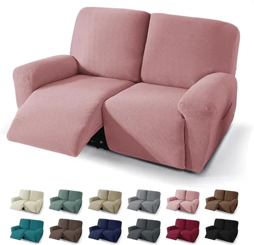 Miniatura 12 de JIVINER Fundas reclinables de gran tamaño de 3 piezas para sillón reclinable grande con bolsillos, tela jacquard elástica Lazy Boy funda para sofá