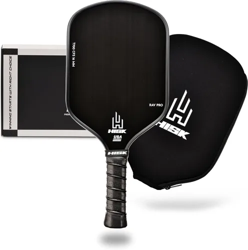 Miniatura 6 de RAV PRO Paleta de Pickleball - Ultimate HIGH END de 16mm Fibra de Carbono Cruda Toray T700 Japonesa con Excelente Textura de Rugosidad GRIT, Curva