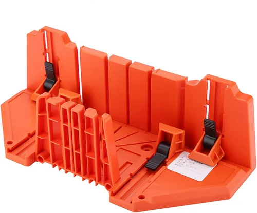 Miniatura 9 de Caja de sierra ingletadora, bloque de inglete de sujeción de plástico, sierra de poda, ángulos de corte de madera, herramienta de hardware