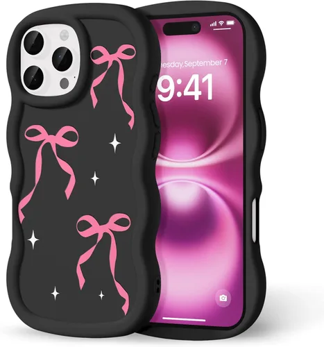 Miniatura 54 de Compatible con iPhone SE/8/7 Funda para Mujeres y Niñas, Marco Ondulado Rizado con Patrón Lindo, Estética Delgada Suave Silicona TPU Parachoques