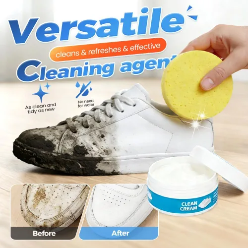 Miniatura 2 de Crema limpiadora de zapatos blanca, 2026 mejorada multiusos sin lavado sólido viene con esponja que elimina manchas, crema limpia zapatos blancos