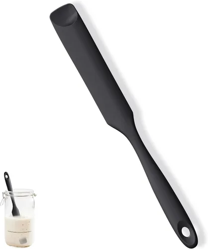 Miniatura 15 de U-Taste Espátula de silicona para frasco de masa madre: esparcidor de mermelada largo y delgado de grado alimentario, palo de agitación resistente