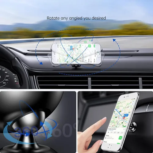 Miniatura 5 de Paquete de 2 soportes magnéticos para teléfono para automóvil, soportes magnéticos [4 placas] para soportes de teléfono de automóvil para tu