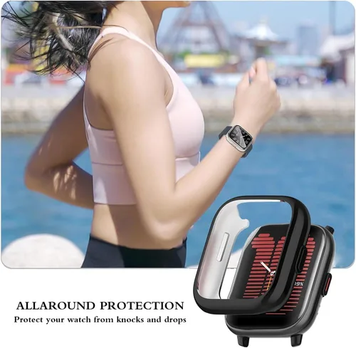 Miniatura 3 de Protector de pantalla para reloj (4+2 unidades) compatible con Amazfit Active, funda protectora de TPU suave, antiarañazos, alta definición