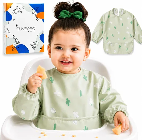 ANGORA BRANDS Babero de silicona para bebés y bebés, 100% impermeable de grado alimenticio con bolsillo profundo para atrapar alimentos, ajustable,