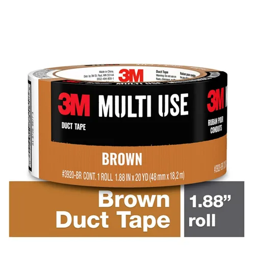 Miniatura 8 de 3M Cinta adhesiva multiusos de color, marrón con adhesivo fuerte y respaldo resistente al agua, cinta adhesiva 3M multisuperficie
