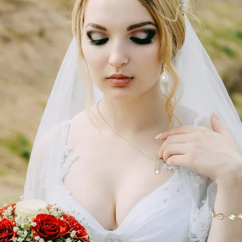 Miniatura 5 de COCIDE Bride Jewelry Set Silver Crystal Wedding Necklace Earrings Bridal Rhinestone Teardrop Pendant Accessories for Women and Bridesmaids