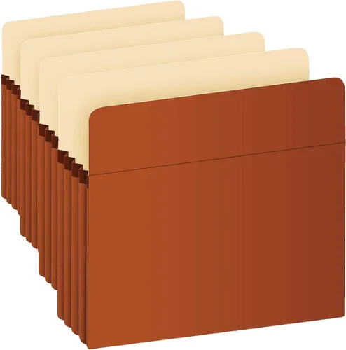 Miniatura 6 de Bolsillos de archivo expandibles Pendaflex, tamaño carta, redope, expansión de 3.5", reforzados con material DuPont™ Tyvek®, redope, 25 por caja