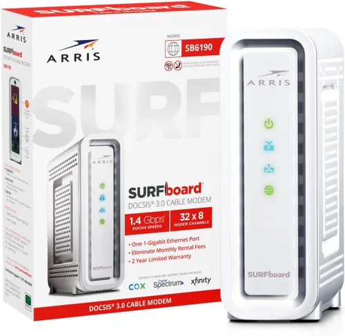 Miniatura 6 de ARRIS (SB6190) - Módem de cable - Módem Gigabit DOCSIS 3.0 32x8, [Consulta con tu proveedor la compatibilidad] 1 Puerto Gbps, Velocidad máxima