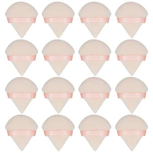 16 esponjas triangulares para polvo, esponjas para maquillaje facial para polvo corporal suelto, herramienta de maquillaje de belleza (color nude)