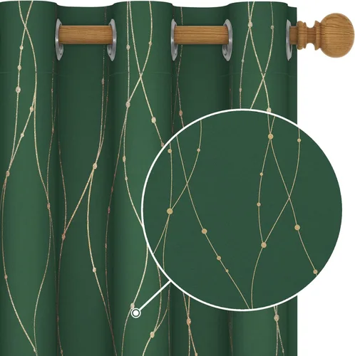 Miniatura 33 de Deconovo Cortinas opacas, 2 paneles, 52 x 72 pulgadas, cortinas con aislamiento térmico para oscurecer la habitación, con ojales para dormitorio