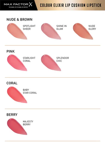 Miniatura 5 de Max Factor Colour Elixir Lip Cushion Gloss con aceite mineral y vitamina E, Nude Glory, 0.3 fl oz Gloria desnuda