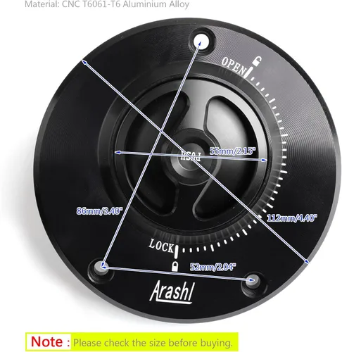 Miniatura 2 de Tapa de depósito de gasolina para Kawasaki ER-6F ER-6N Ninja 650 2009+, GTR 1400 2010+, Ninja 1000 ZX-10R 2008+, Ninja 600 ZX-6R 2009+, VERSYS 1000